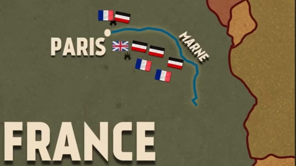 france paris map ww1